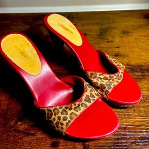Leopard Heels with Red Soles
